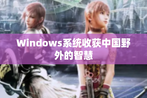 Windows系统收获中国野外的智慧