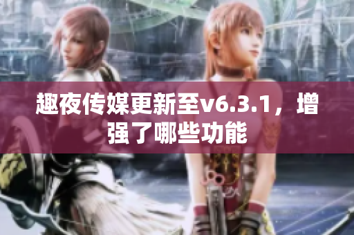 趣夜传媒更新至v6.3.1，增强了哪些功能