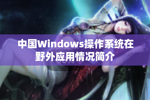 中国Windows操作系统在野外应用情况简介