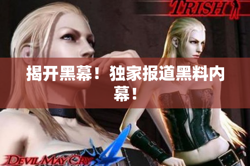 揭开黑幕！独家报道黑料内幕！