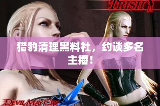猎豹清理黑料社，约谈多名主播！