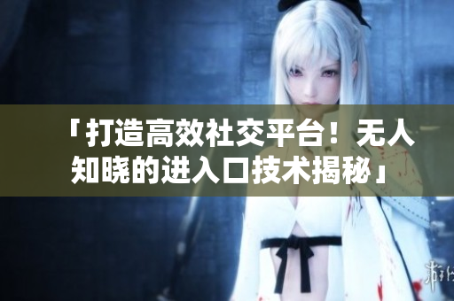 「打造高效社交平台！无人知晓的进入口技术揭秘」