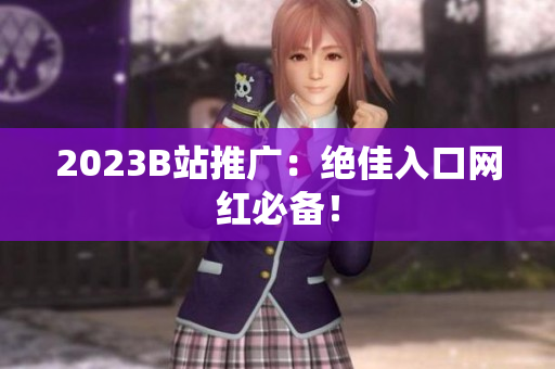 2023B站推广：绝佳入口网红必备！