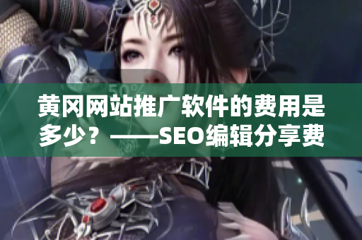 黄冈网站推广软件的费用是多少？——SEO编辑分享费用相关信息