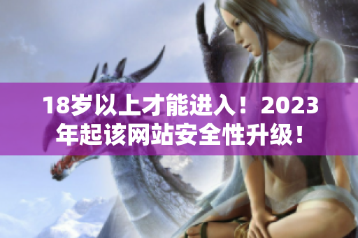 18岁以上才能进入！2023年起该网站安全性升级！