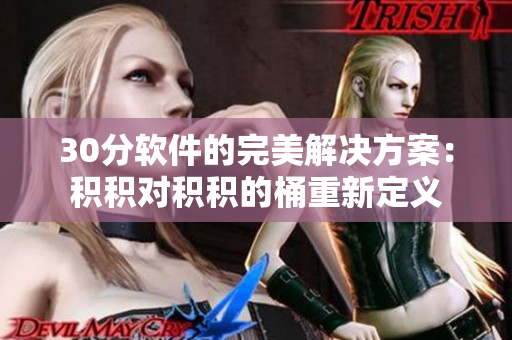 30分软件的完美解决方案：积积对积积的桶重新定义