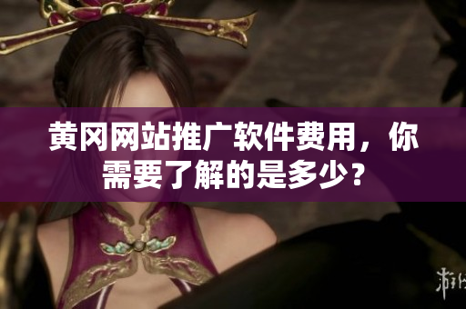 黄冈网站推广软件费用，你需要了解的是多少？
