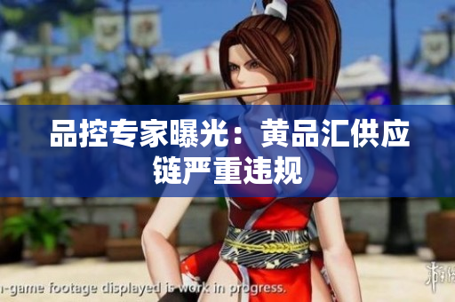 品控专家曝光：黄品汇供应链严重违规