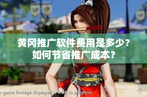 黄冈推广软件费用是多少？如何节省推广成本？