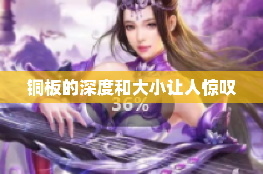 铜板的深度和大小让人惊叹