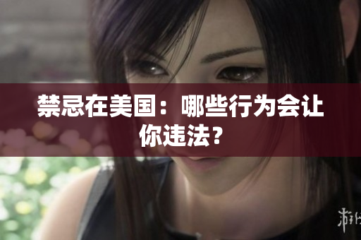 禁忌在美国：哪些行为会让你违法？