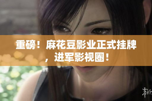 重磅！麻花豆影业正式挂牌，进军影视圈！