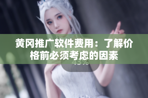 黄冈推广软件费用：了解价格前必须考虑的因素