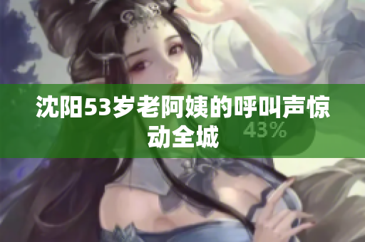 沈阳53岁老阿姨的呼叫声惊动全城