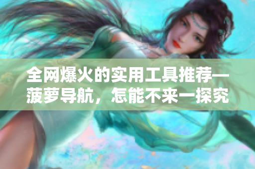 全网爆火的实用工具推荐—菠萝导航，怎能不来一探究竟？