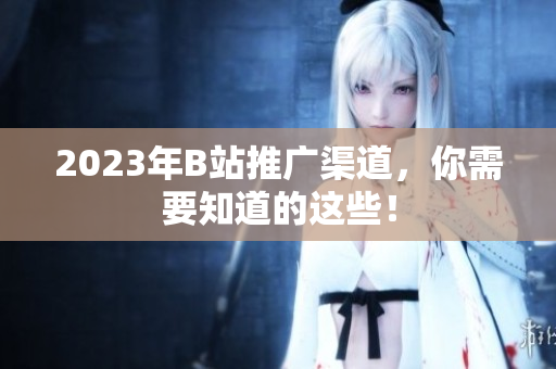 2023年B站推广渠道，你需要知道的这些！