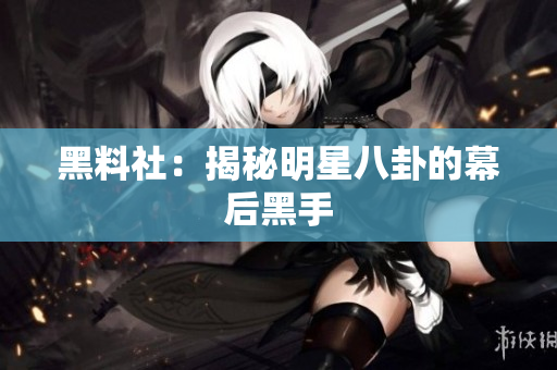 黑料社：揭秘明星八卦的幕后黑手