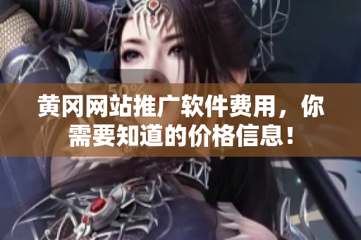 黄冈网站推广软件费用，你需要知道的价格信息！