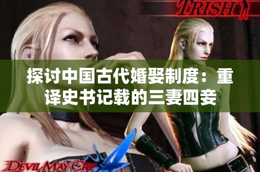 探讨中国古代婚娶制度：重译史书记载的三妻四妾