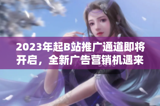 2023年起B站推广通道即将开启，全新广告营销机遇来袭
