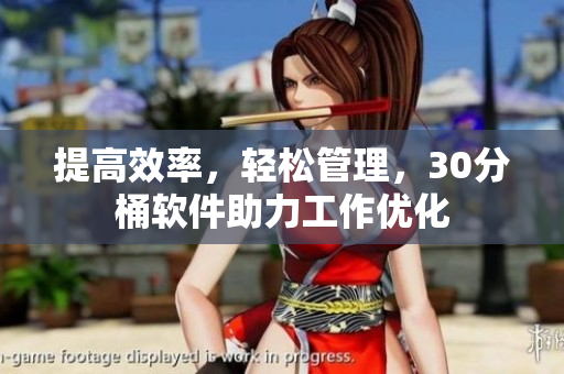提高效率，轻松管理，30分桶软件助力工作优化