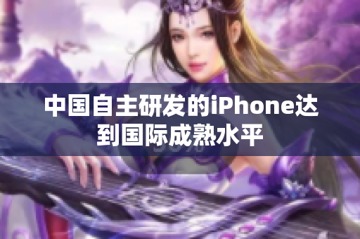 中国自主研发的iPhone达到国际成熟水平