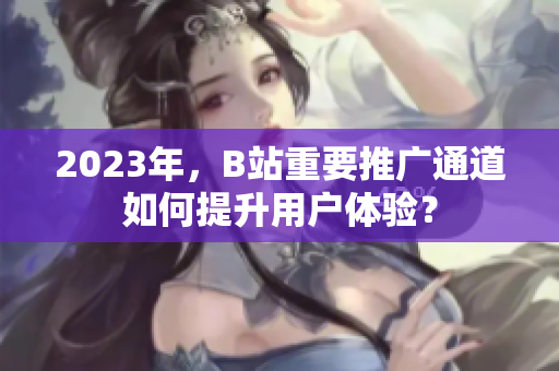 2023年，B站重要推广通道如何提升用户体验？