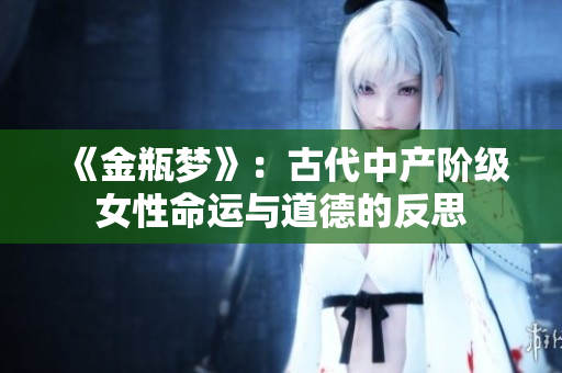 《金瓶梦》：古代中产阶级女性命运与道德的反思