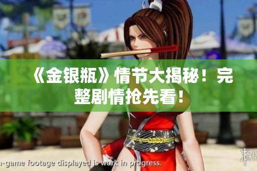 《金银瓶》情节大揭秘！完整剧情抢先看！