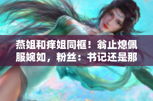 燕姐和痒姐同框！翁止熄佩服婉如，粉丝：书记还是那个好！