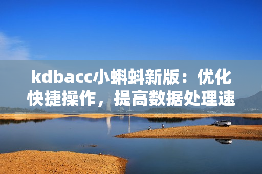 kdbacc小蝌蚪新版：优化快捷操作，提高数据处理速度