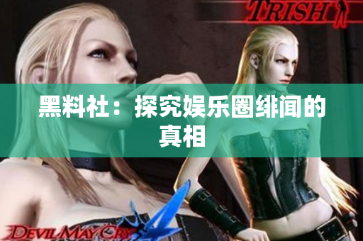 黑料社：探究娱乐圈绯闻的真相