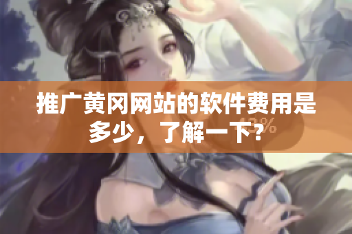 推广黄冈网站的软件费用是多少，了解一下？