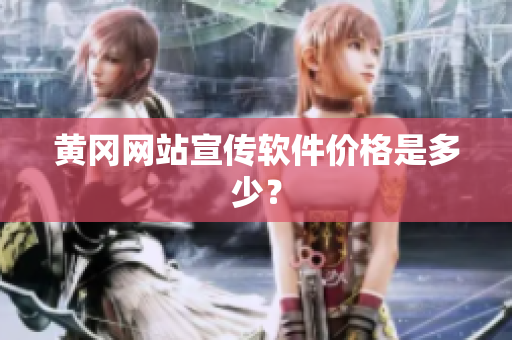 黄冈网站宣传软件价格是多少？
