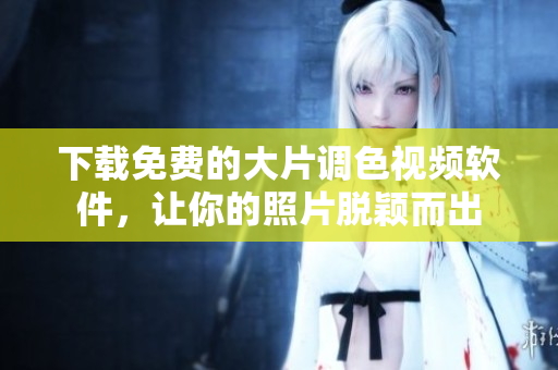 下载免费的大片调色视频软件，让你的照片脱颖而出
