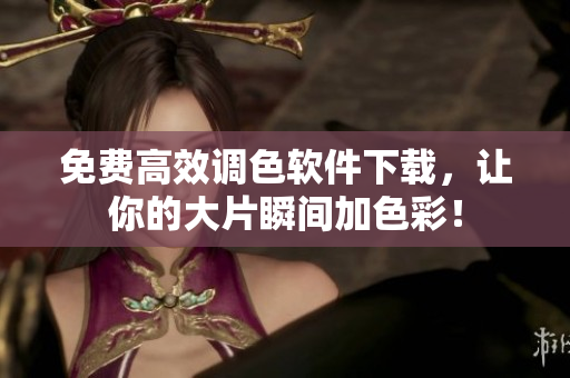 免费高效调色软件下载，让你的大片瞬间加色彩！