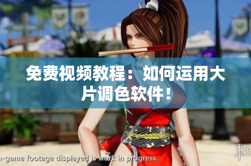 免费视频教程：如何运用大片调色软件！