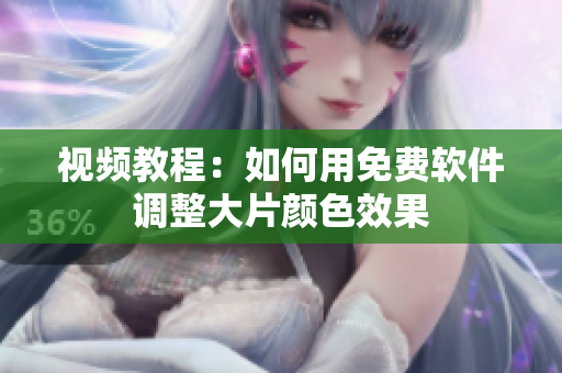 视频教程：如何用免费软件调整大片颜色效果