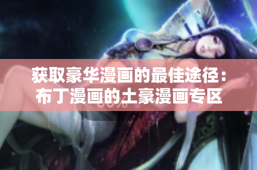 获取豪华漫画的最佳途径：布丁漫画的土豪漫画专区