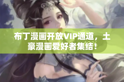 布丁漫画开放VIP通道，土豪漫画爱好者集结！