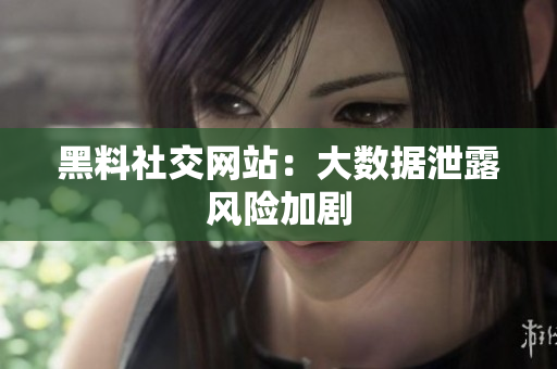 黑料社交网站：大数据泄露风险加剧
