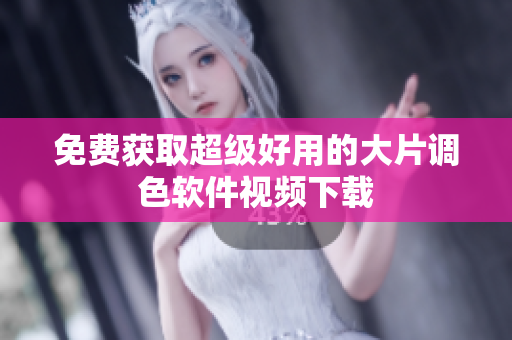 免费获取超级好用的大片调色软件视频下载