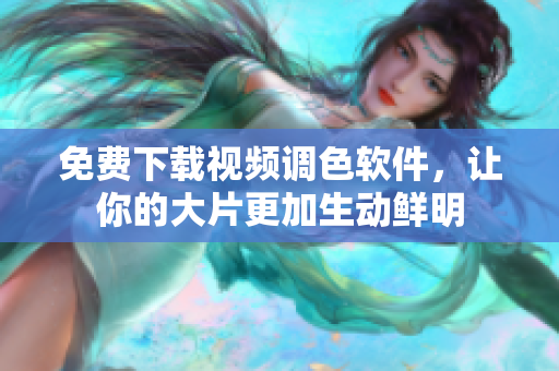 免费下载视频调色软件，让你的大片更加生动鲜明